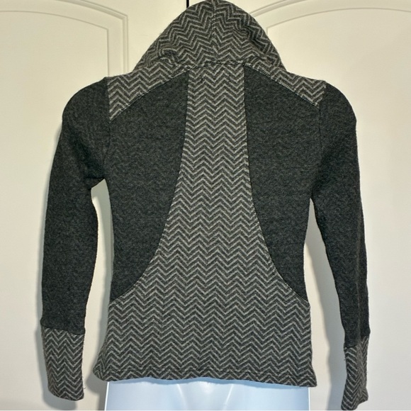 PrAna Kari Jacket Size M Womens Gray Hooded Full Zip Wool Blend Pockets - Picture 8 of 11